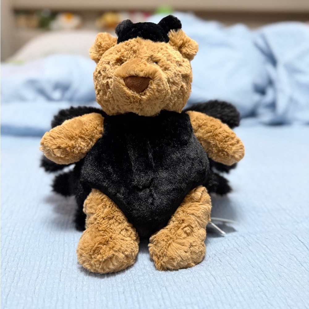 New with Tags - JellyCat Black and Brown Bartholomew Bear Spider Plush
